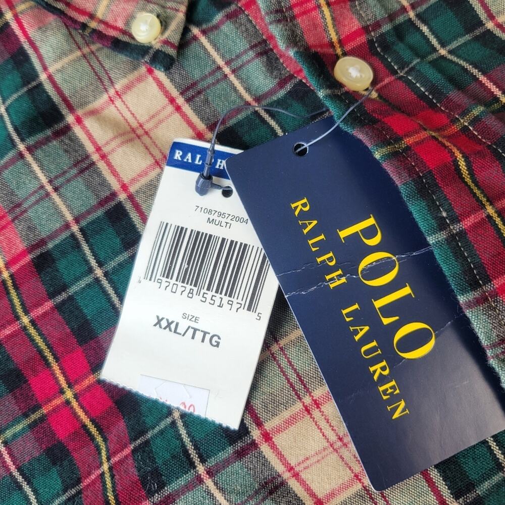 Polo Ralph Lauren Men's Classic Fit Plaid Brushed Flannel Shirt NWT XXL - Picture 5 of 6